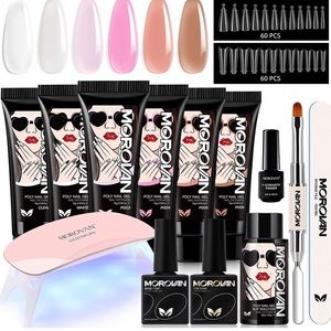 Morovan Poly Gel Nail Kit with U V Lamp
